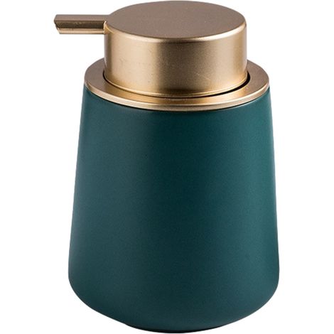 Distributeur de savon liquide pour les mains en céramique, pompe facile à presser, distributeur de gel hydroalcoolique rechargeable pour salle de bain (1/5)