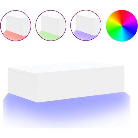 Meuble TV Banc TV Armoire TV avec éclairage LED blanc 60x35x15,5 cm (1/5)