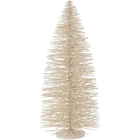 Sapin de Noël Déco à Paillettes "Otis" 70cm Blanc (1/2)