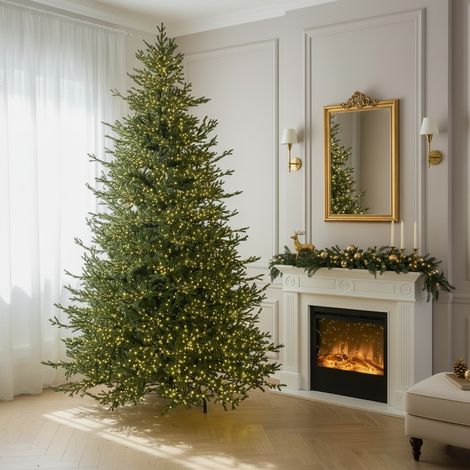 Albero di Natale Pino Lucciole Exclusive con Micro LED Integrati 80 % in PE Effetto Real Touch -210 cm (1/5)