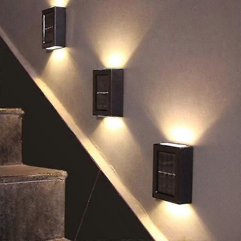 Lampe solaire LED intelligente d'extérieur étanche pour jardin, balcon, cour, rue, applique murale. (1/5)