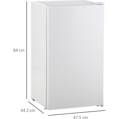 Petit réfrigérateur réversible à une porte de 91 L avec congélateur et température réglable, blanc (1/5)