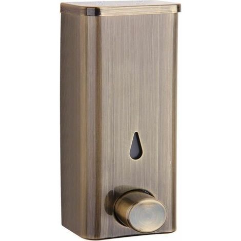 Accessori per il bagno: dispenser di sapone a parete in acciaio inox 304, flacone per sapone liquido, contenitore per bagno, cucina, hotel, (bronzo) - Crezuo