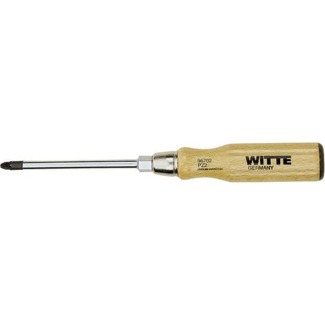 Pozidriv schwarzer Schraubendreher mit Holzgriff (PZ1x85) WITTE 96701