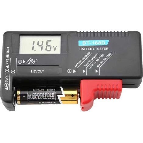 BT-168D LCD Universal-Digital-Batteriespannungstester für AA/AAA/C/D/9V/1,5V, Universal-Batterietester, GU.B/gut (1/5)