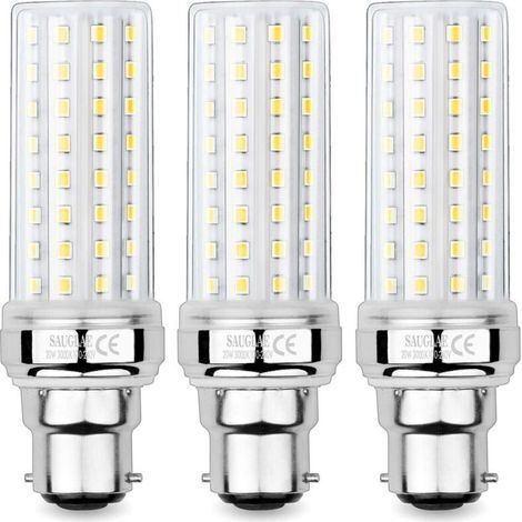 Ampoules de Maïs LED 20W, Équivalent 150W Ampoule Incandescente, 2300LM, 3000K Blanc Chaud, Ampoules à B22 Baïonnette, 3 Pièces (1/4)