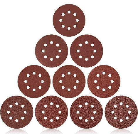 160 PCS Disque de Ponçage, Disque Abrasif 125mm, Papier a Poncer pour Grain de Ponceuse Circulaire 20×60/80/100/120/150/240 & 10×320/400/600/1000 (1/5)