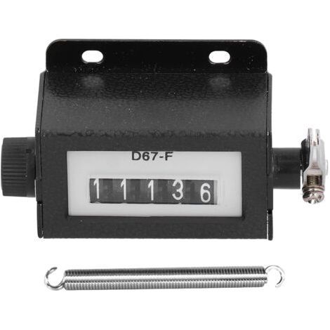 5-stelliger mechanischer Metallzähler, 2 Stück, manuell rückstellbar, manuelle Ziehung von 0 bis 99999, Zählmodell D67-F (1/5)