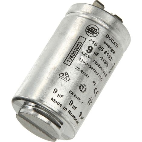 SOS Accessoire Condensateur 9MF pour Sèche-linge 1250020227 AEG, ALTUS, ARISTON HOTPOINT, ARTHUR MARTIN ELECTROLUX, AYA, BALAY, BEKO, BRANDT, COLDIS,