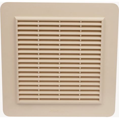 Nicoll – Grille aération VMC 246 x 246 mm – Grille anti insectes – Passage d'air 200 cm² – Couleur sable (1/5)