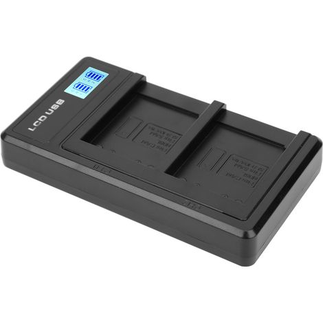 Chargeur de batterie portable pour appareil photo NB-6L, chargeur double USB avec écran LCD (1/5)