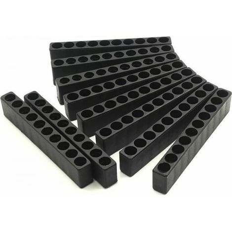 Lot de 20 porte embouts hexagonaux 10 trous en plastique 6 (1/5)
