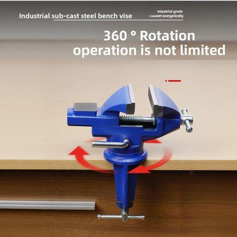 Étau d'établi de précision, étau de table pour petit usage domestique, étau de table industriel robuste type 70 - étau de table industriel bleu (1/5)