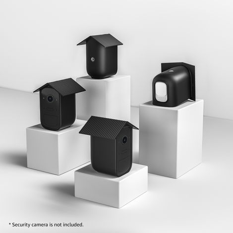 Housse silicone protectrice pour caméras de sécurité de la série eufyCam - 2 pièces noir, matériau silicone résistant aux impacts et waterproof. (1/4)