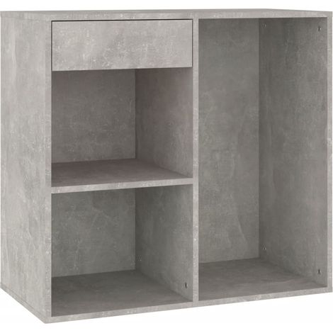 Maison Exclusive - Armadietto per Cosmetici Grigio Cemento 80x40x75 cm in Legno