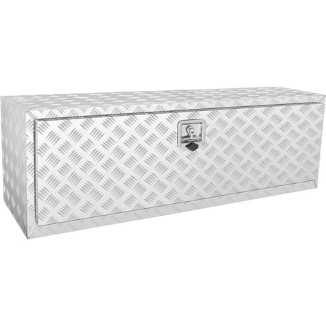 VEVOR Unterboden-Lkw-Box, 1219 x 430 x 460 mm Pickup-Aufbewahrungsbox, Aluminium-Werkzeugkasten mit Schloss & Schlüsseln, Wasserdichte Anhänger-Werkzeugkiste für Lkw, Transporter, Anhänger usw.