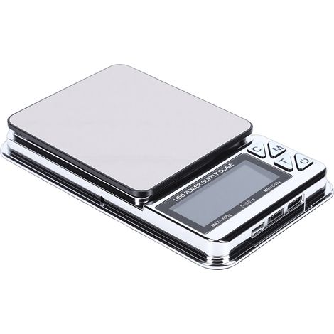 Balance de poche numérique portable et précise (7 unités, 600 g/0,01 g) pour la bijouterie, avec écran LCD et chargement USB. Idéale pour la cuisine et la fabrication de bijoux. (1/5)