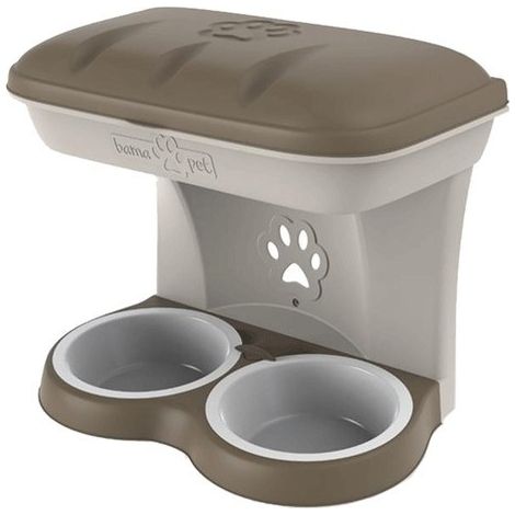 Gamelle pour chien Bama Pet 48x27x42 cm Taupe (1/4)