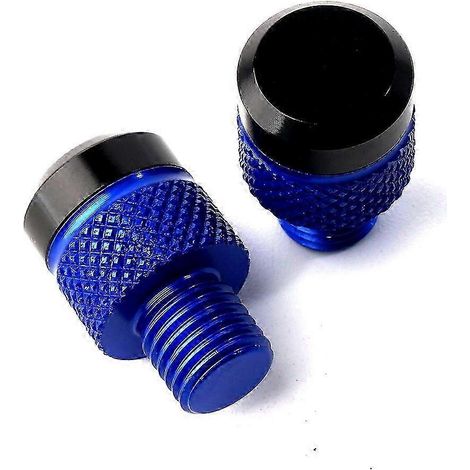 Accessoires moto pour BMW S1000R, S1000XR, S 1000 RS, 1000 XR (2021-2022) : bouchons de rétroviseurs en aluminium CNC M101,25, vis et boulons. Couleur : bleu (sans logo). (1/4)