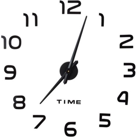 Orologio da parete adesivo design moderno soggiorno diametro regolabile facile da installare in acrilico argentato 130007726