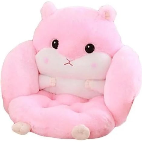 Coussin de Siège - Hamster - Rose - 55 cm x 45 cm x 40 cm - Design Ergonomique - Doux et Confortable (1/4)