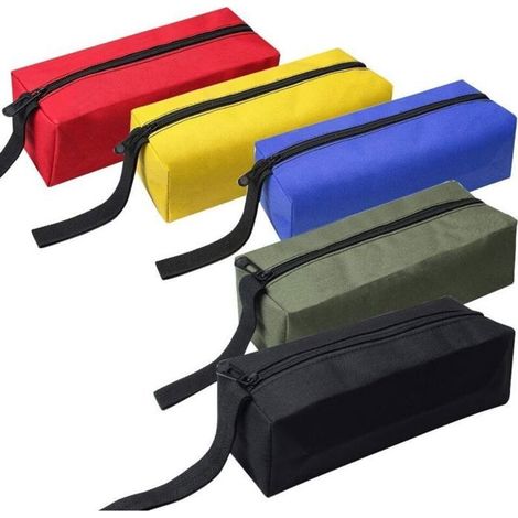 5 Pcs Pack Fermetures éclair Utilitaire impermeabile en Tissu Pochettes/Plus Petite des vis Clous Outils Les organisateurs Bourse (1/4)