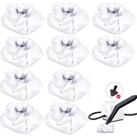 Packung mit 10 kleinen Mikrofaserpads, kompatibel mit Dupray-Dampfreinigern usw. für Dreieckbürsten – wiederverwendbares und waschbares Zubehör