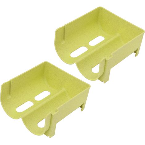 Porte-bouteilles empilable, résistant aux chocs, ajouré, pour réfrigérateur ou comptoir, vert, lot de 2