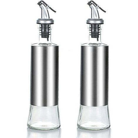 Bouteille d'huile avec bec verseur, distributeur d'huile et de vinaigre, en acier inoxydable, pour gâteaux (1/4)