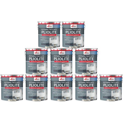 Pittura alla pliolite : per facciate e stucco - ARCAFAÇADE PLIOPROTECT - 10 x 10 L Pietra - RAL 090 90 10 - ARCANE INDUSTRIES (1/5)