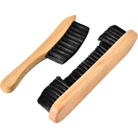 Due set di spazzole per tavolo da biliardo e spazzole laterali, attrezzi per la pulizia del tavolo da biliardo con manico in legno, per la pulizia dei tavoli da biliardo. (1/5)