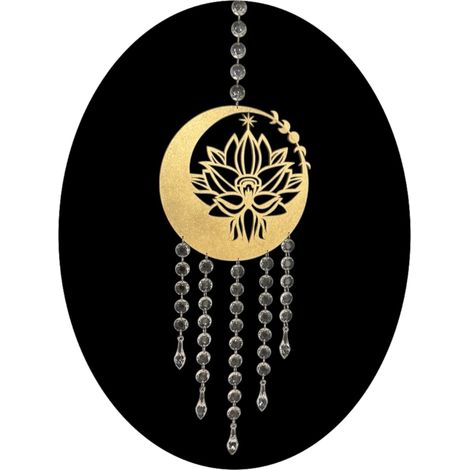 Decorazione per finestre, ghirlanda di fiori di loto, grande, color oro, altezza 100 cm