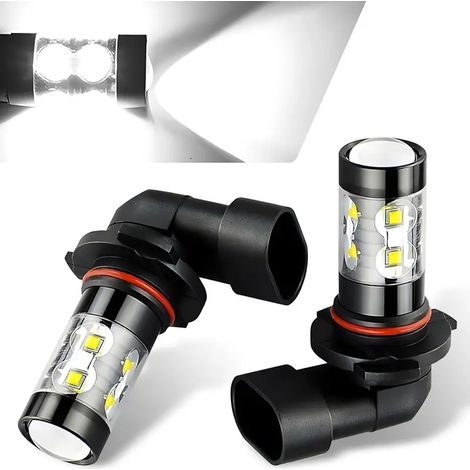 Lot de 2 ampoules LED pour feux antibrouillard et feux de route (H11/9005) : 50 W, 6000 K, éclairage à 360°, compatibilité universelle, corps en alliage, puces Cree. (1/5)
