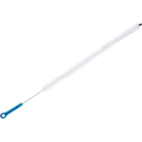 Brosse nettoyante 71cm flexible pour évacuation et trop-plein salle de bain cuisine (bleu) (1/5)
