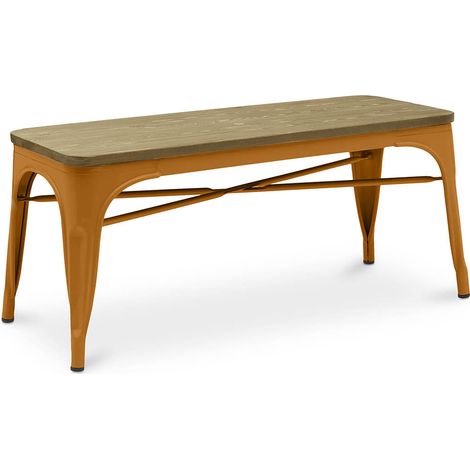 Banco - Diseño Industrial - Madera y Metal - Stylix