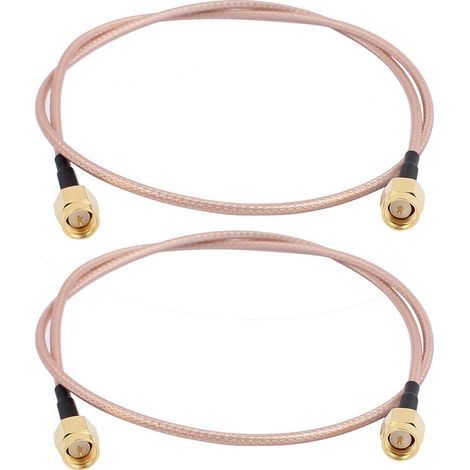 2Pcs Cable SMA Antenne 4G SMA Mâle à SMA Mâle Câble Riggle RG316 15cm pour Antenne 4G Pi 2.4 GHz Antenne WiFi Wirelesse Routeur Antenne CB Radio (1/5)