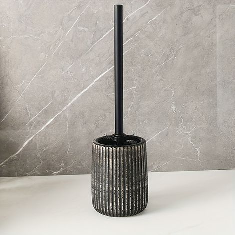 Cepillo de baño de cerámica vintage nórdico, inodoro doméstico, mango largo, sin esquinas muertas (1/5)