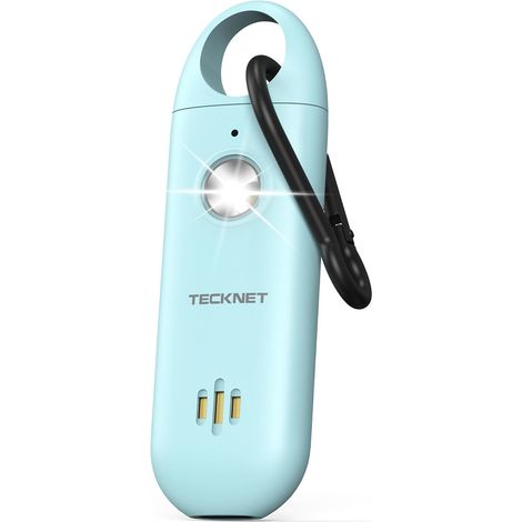 Alarme Personnelle pour Femmes, Alarme de Poche avec Sirène 130dB et Signal Lumineux LED, Porte-clés de Chargement USB Type-C, Alarmes de Poche pour Enfants, Femmes, Personnes Âgées (1/5)