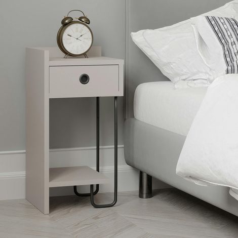 Chevet moderne moka - 1 niche ouverte, côté gauche JENA (1/5)