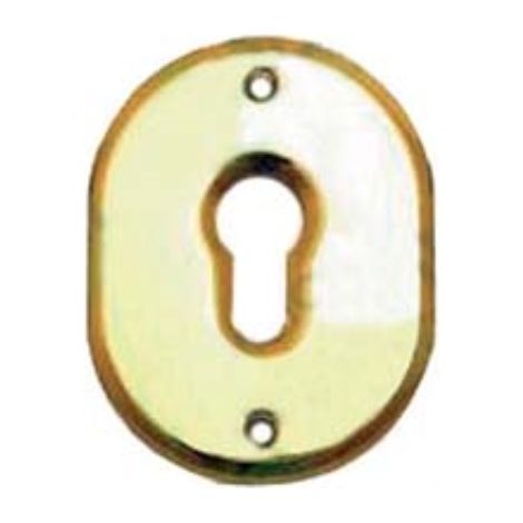 Bocchette ovali in ottone lucido per cilindri sagomati - mm.70x90h. spessore mm.4 5 pezzi Cipierre