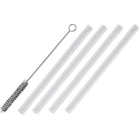 Glastrinkhalme CIAO 4er-Set 15 cm + Reinigungsbürste (1/2)
