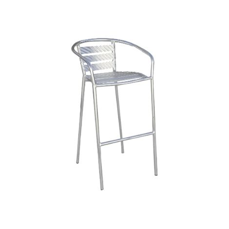 Sgabello bar in alluminio con schienale MALIGI HOME MG/FINOCCHIO Alluminio