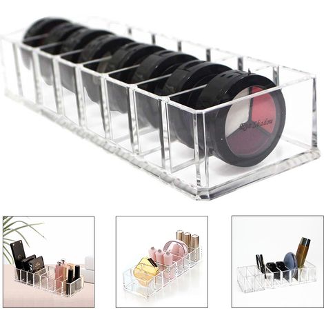 Kosmetikaufbewahrungsbox mit 8 Fächern, Puderorganizer, Make-up-Box für Damen, Aufbewahrungskoffer für Zuhause. (1/5)