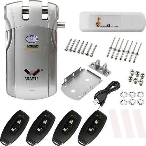 Serrure de porte intelligente Wafu, serrure télécommandée, serrure électronique Bluetooth sans clé, trou de serrure invisible, antivol (1/5)