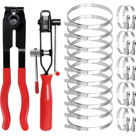 22-piece CV joint jumper clamp set, CV joint jumper clamp tool set, stainless steel ear clamp installer with adjustable clamps for car repair