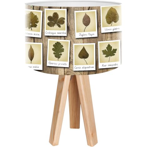 Lampe de chevet bothanica foto-147 - Bois clair, multicolore