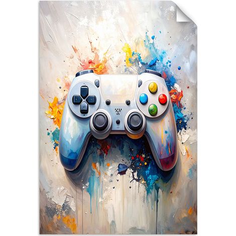 Selbstklebendes Poster – Wandsticker Spielkonsole Controller 40x60 cm (1/3)