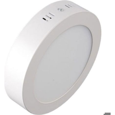 Downlight LED - 6 W - 4000 K - Acier - Surface Ronde - 120 mm - 32 mm - Pour Intérieur Maison Bureau (1/5)