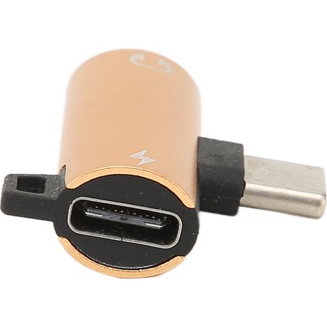 Adaptateur USB-C vers Jack 3,5 mm avec Charge Rapide et Son Haute Fidélité - Doré
