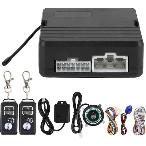 Ein-Knopf-Motorstartsystem mit Vibrationsalarm, Zündknopf und Fernbedienung, 12 V (Nummer 1) (1/4)